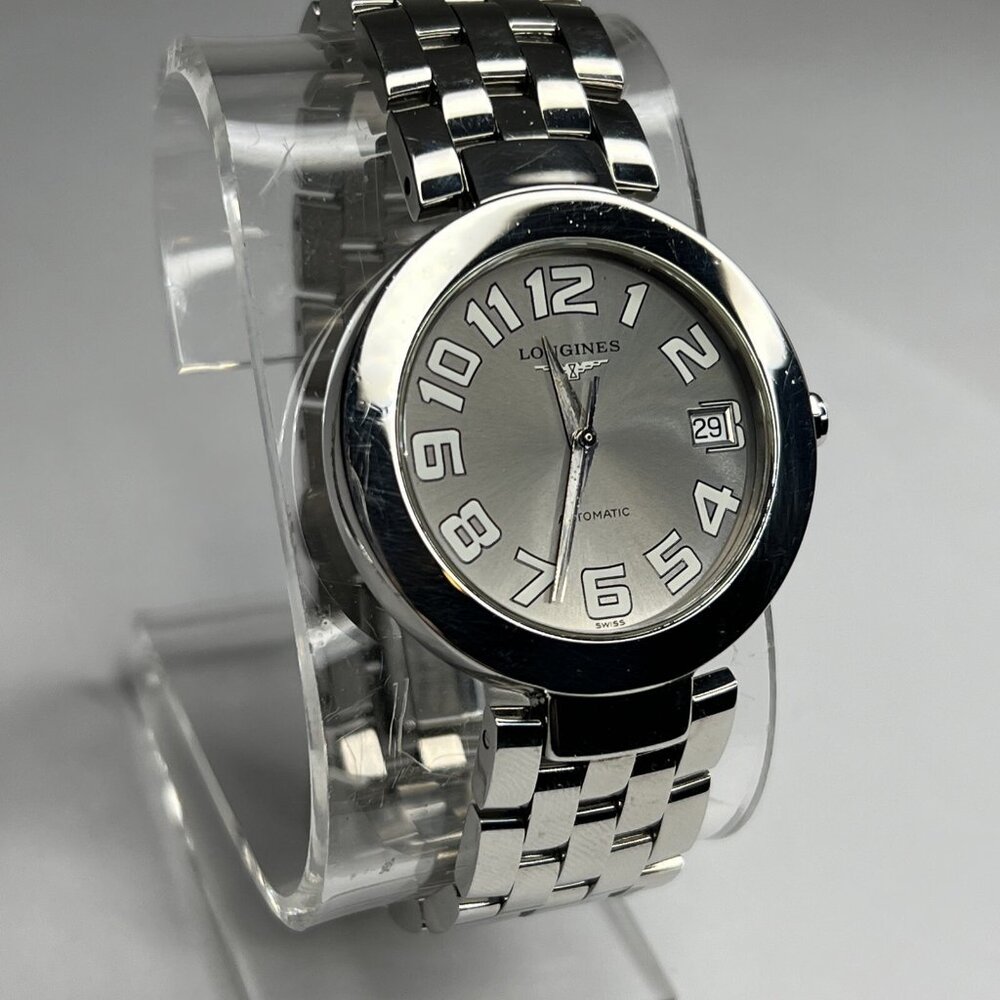Longines Stainless Steel Silver Tone 37mm Automatic Men’s Date Watch On Bracelet